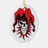 Ornement Rond En Céramique Jester d'amour (Droite)