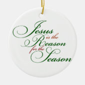 Ornement Rond En Céramique Jésus est la raison (Devant)