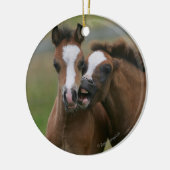 Ornement Rond En Céramique Jeu de poulains (Gauche)