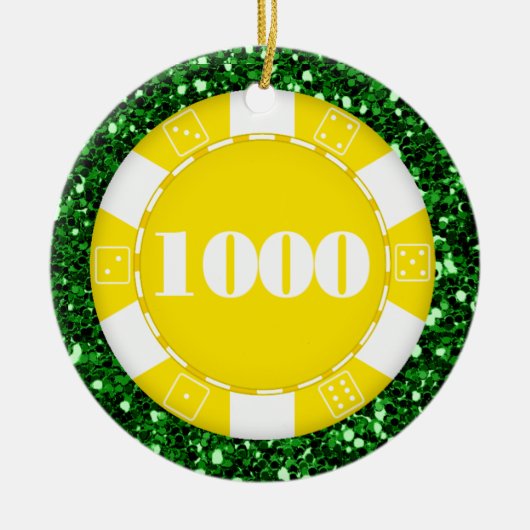 Ornement Rond En Céramique Jeu - Vegas (Devant)