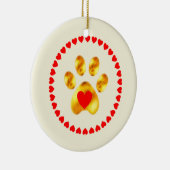 Ornement Rond En Céramique Jolie et élégante patte or (Droite)