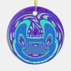 Ornement Rond En Céramique Jouez un Joyeux Jour