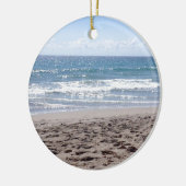 Ornement Rond En Céramique Jour à la plage (Gauche)