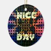 Ornement Rond En Céramique Jour de Nice (Gauche)
