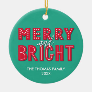 Ornement Rond En Céramique Joyeux et lumineux