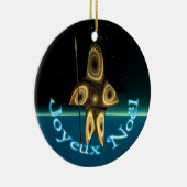 Ornement Rond En Céramique Joyeux Noё l - Chasseur inuit fragile (Droite)