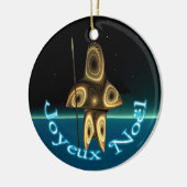 Ornement Rond En Céramique Joyeux Noё l - Chasseur inuit fragile (Gauche)