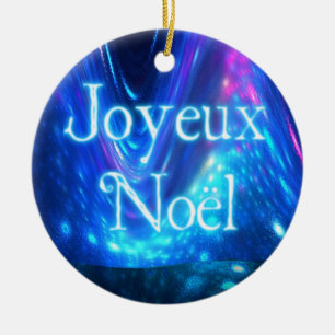 Ornement Rond En Céramique Joyeux Noё l - Qaanaaq - Lumières du Nord