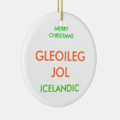 ORNEMENT ROND EN CÉRAMIQUE JOYEUX NOËL, (Droite)