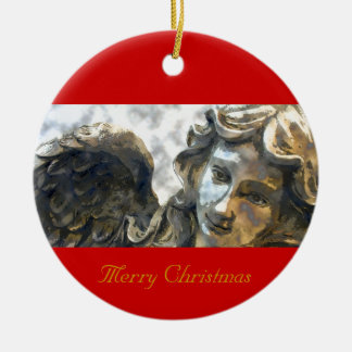 Ornement Rond En Céramique Joyeux Noël