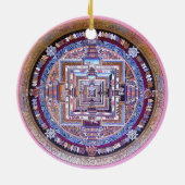Ornement Rond En Céramique Kalachakra Mandala (Dos)