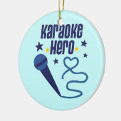 Ornement Rond En Céramique Karaoke Hero (Gauche)