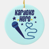 Ornement Rond En Céramique Karaoke Hero (Dos)