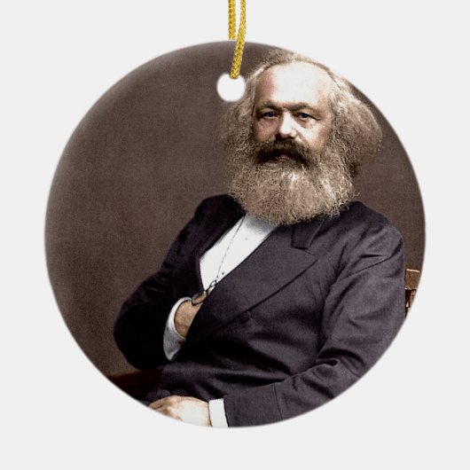 Ornement Rond En Céramique Karl Marx (Devant)
