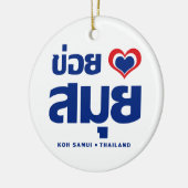 Ornement Rond En Céramique Khoi Huk (I Heart / Love) Koh Samui Suède (Gauche)