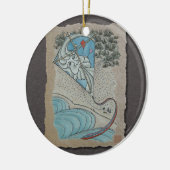 Ornement Rond En Céramique Kite & Mr. North Wind (Gauche)