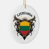 Ornement Rond En Céramique La Lithuanie (Droite)