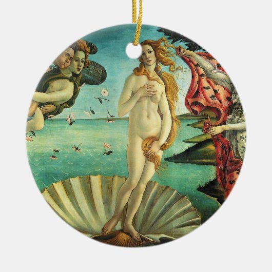 Ornement Rond En Céramique La naissance de Vénus par Sandro Botticelli (Devant)