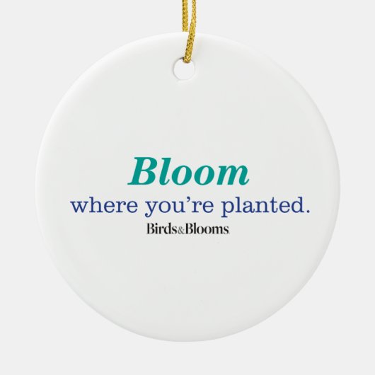 Ornement Rond En Céramique Là où vous êtes plantés (Devant)