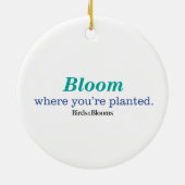 Ornement Rond En Céramique Là où vous êtes plantés (Dos)