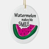 Ornement Rond En Céramique La pastèque Me Fait Sourire (Droite)