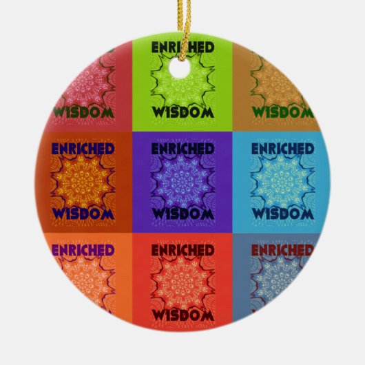 Ornement Rond En Céramique La sagesse de Hakuna Matata enrichie (Devant)