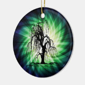 Ornement Rond En Céramique La Trée de Weeping (Gauche)