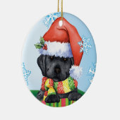 Ornement Rond En Céramique Laboratoire noir heureux de Howlidays (Droite)