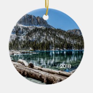 Ornement Rond En Céramique Lac McLeod, Mammoth Lakes, Californie