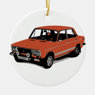 Ornement Rond En Céramique Lada - la voiture russe soviétique