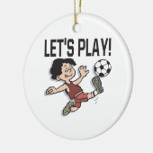 Ornement Rond En Céramique Laisse le jeu (Gauche)