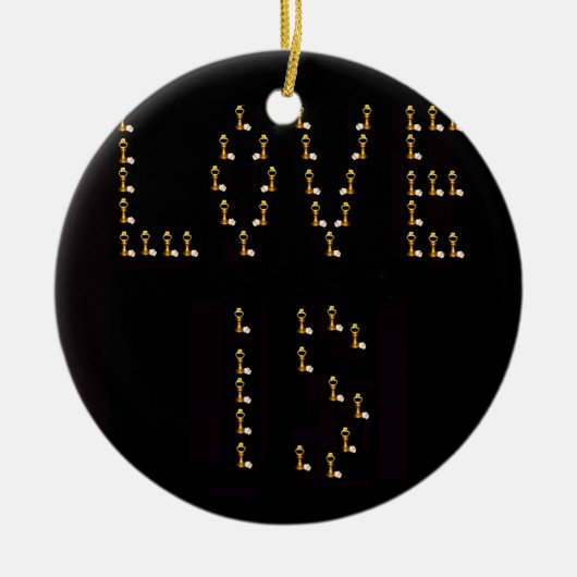 Ornement Rond En Céramique L'amour est (Devant)