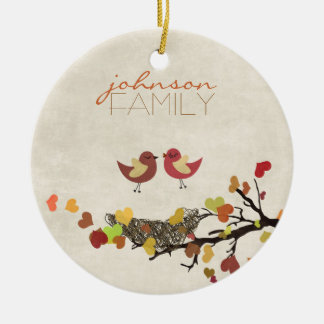 Ornement Rond En Céramique L'amour est dans le ciel