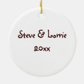 Ornement Rond En Céramique L'amour ne fond jamais (Dos)