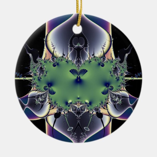 Ornement Rond En Céramique Lampe violette (Devant)