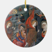 Ornement Rond En Céramique L'annonce avec des bergers faisant le fromage dans (Dos)