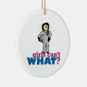 Ornement Rond En Céramique L'astronaute Girl (Droite)