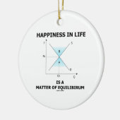Ornement Rond En Céramique Le bonheur dans la vie est une question (Gauche)