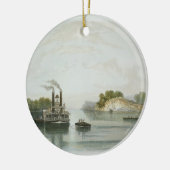 Ornement Rond En Céramique Le Caverne-dans-Rock, vue sur l'Ohio, plaquent 7 (Gauche)