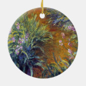 Ornement Rond En Céramique Le chemin à travers les Irises par Claude Monet (Dos)