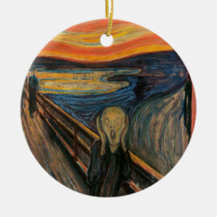 Ornement Rond En Céramique Le cri perçant par Edvard Munch