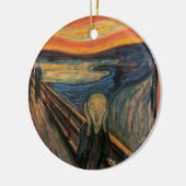 Ornement Rond En Céramique Le cri perçant par Edvard Munch (Gauche)