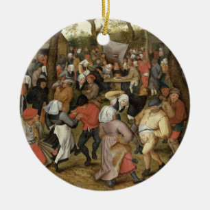 Ornement Rond En Céramique Le festin de mariage