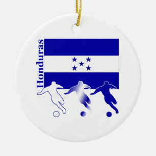 Ornement Rond En Céramique Le football Honduras