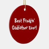 Ornement Rond En Céramique Le meilleur parrain (Droite)