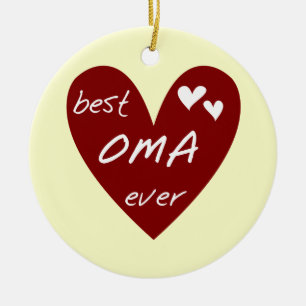 Ornement Rond En Céramique Le meilleurs T-shirts et cadeaux d'Oma de coeur