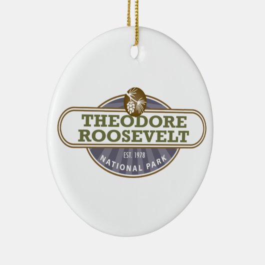 Ornement Rond En Céramique Le Parc national de Theodore Roosevelt (Droite)