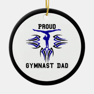 Ornement Rond En Céramique Le père de l'ornement de gymnaste personnalise