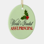 Ornement Rond En Céramique Le plus grand adjoint principal du monde (Droite)