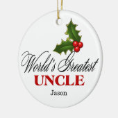 Ornement Rond En Céramique Le plus grand oncle du monde (Gauche)